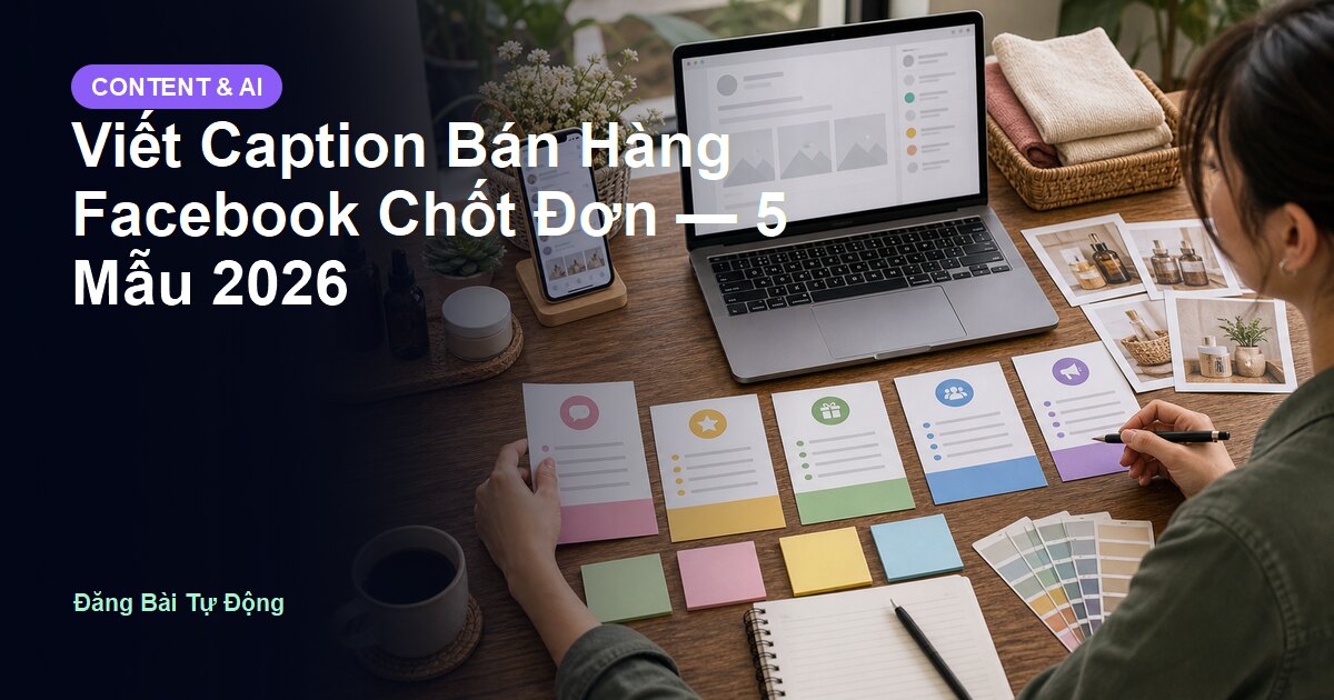 Viết Caption Bán Hàng Facebook Chốt Đơn — 5 Mẫu 2026