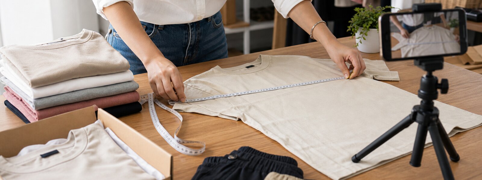Dạng 1: Ảnh người thật + thông tin size thật