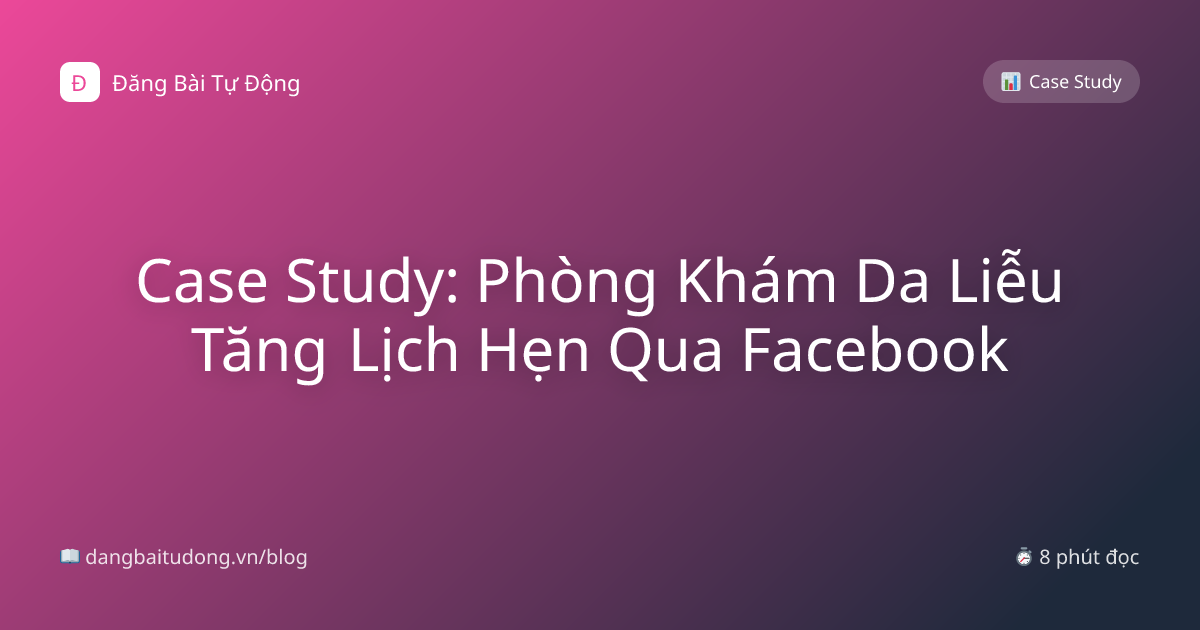 Case Study: Phòng Khám Da Liễu Tăng Lịch Hẹn Qua Facebook