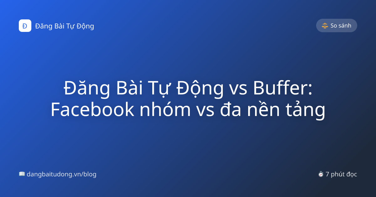 Đăng Bài Tự Động vs Buffer: Facebook nhóm vs đa nền tảng